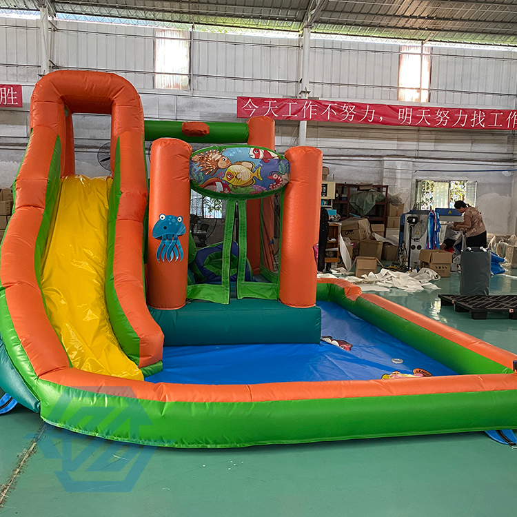 Jumping Bounce House Надувная водная горка Надувной замок с бассейном